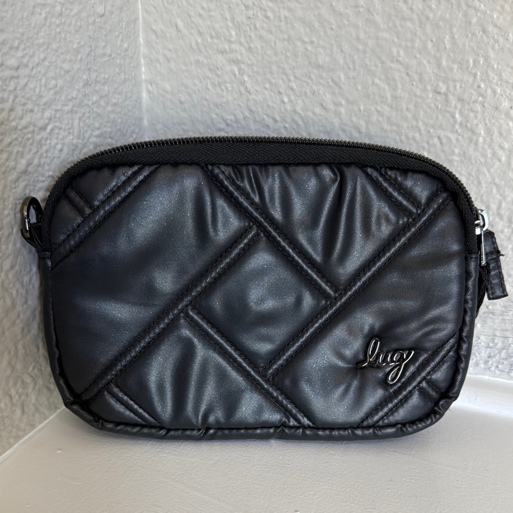NWOT Lug Quilted RFID Convertible Crossbody - Coupe SE Metallic Black